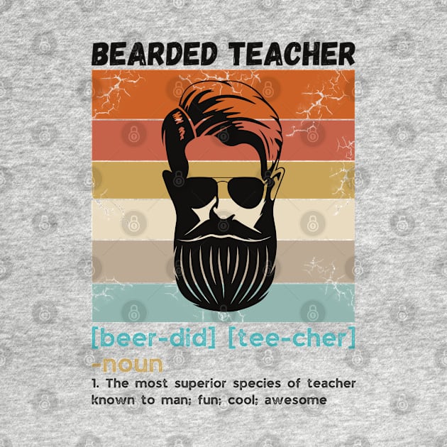 Bearded Teacher Definition Funny Beard Teacher by JustBeSatisfied